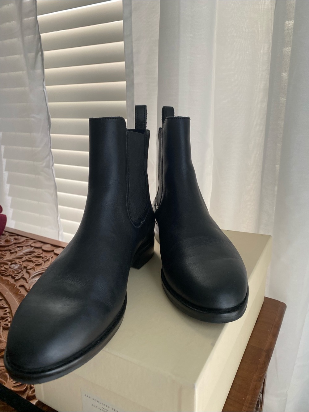 Thursday Boot Company Black Leather Duchess Chelsea Ankle Boots - Picture 3 of 3